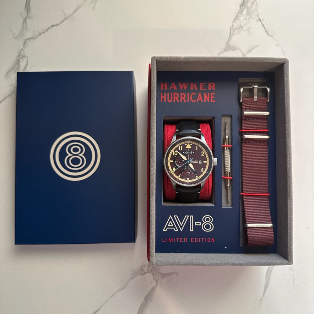 Limited Edition AVI-8 Hawker Hurricane McKellar Dual Time Watch - Picture 5 of 10